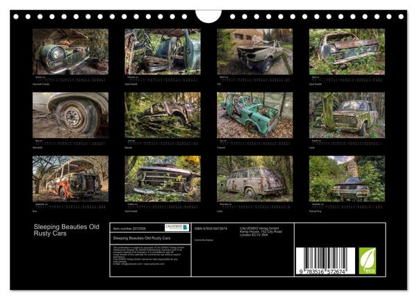 Produktbild: Sleeping Beauties Old Rusty Cars (Wall Calendar 2026 DIN A4 landscape), CALVENDO 12 Month Wall Calendar