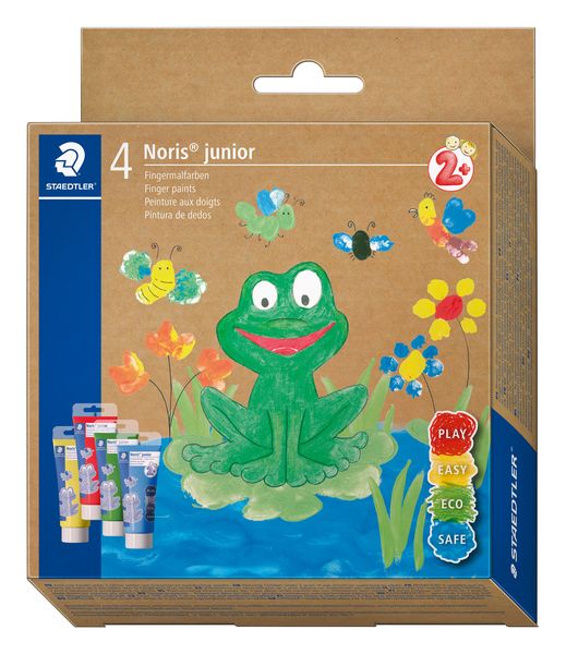 Produktbild: STAEDTLER Fingermalfarbe Noris junior 881, 4 x 75 ml Tuben