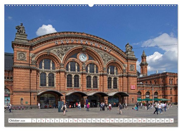 Produktbild: Ansichten von Bremen und Bremerhaven (Wandkalender 2026 DIN A2 quer), CALVENDO Monatskalender