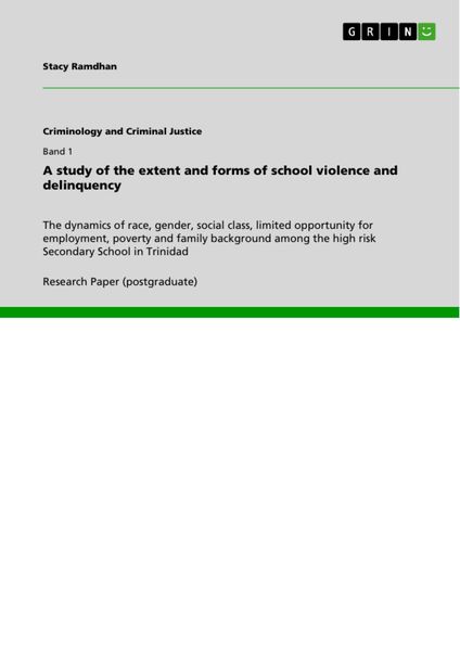 Produktbild: A study of the extent and forms of school violence and delinquency