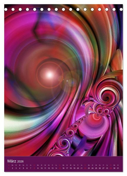 Produktbild: Digitale Kunst - rund und bunt (Tischkalender 2026 DIN A5 hoch), CALVENDO Monatskalender