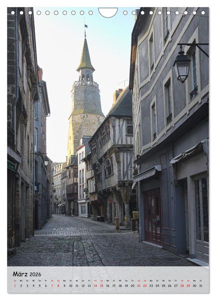 Produktbild: Dinan, die mittelalterliche Perle in der Bretagne (Wandkalender 2026 DIN A4 hoch), CALVENDO Monatskalender
