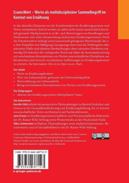 Produktbild: EssensWert - Werte als multidisziplinärer Sammelbegriff im Kontext von Ernährung