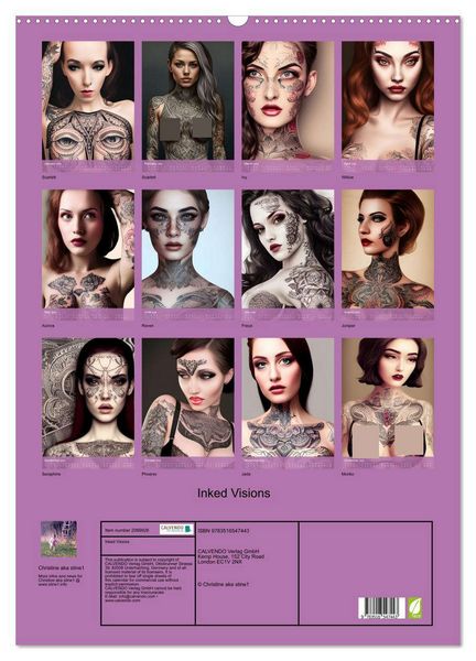 Produktbild: Inked Visions (Wall Calendar 2026 DIN A2 portrait), CALVENDO 12 Month Wall Calendar