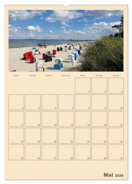 Produktbild: Usedom Ostsee - Terminplaner (hochwertiger Premium Wandkalender 2026 DIN A2 hoch), Kunstdruck in Hochglanz