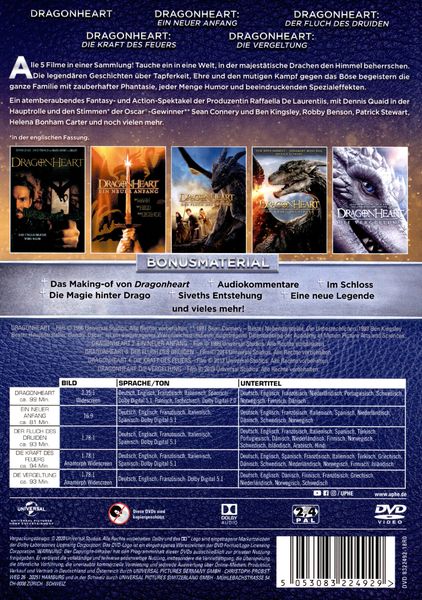 Produktbild: Dragonheart 1-5 [5 DVDs]