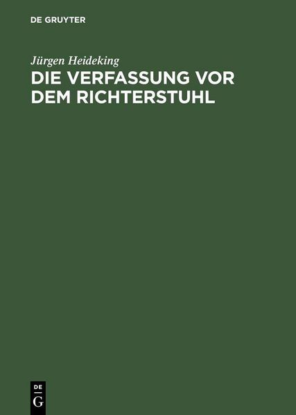 Produktbild: Die Verfassung vor dem Richterstuhl