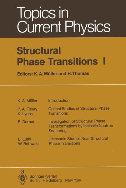 Produktbild: Structural Phase Transitions I