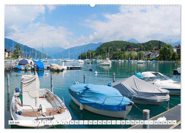 Produktbild: Faszination Berner Oberland - Thuner- und Brienzersee (hochwertiger Premium Wandkalender 2026 DIN A2 quer), Kunstdruck in Hochglanz