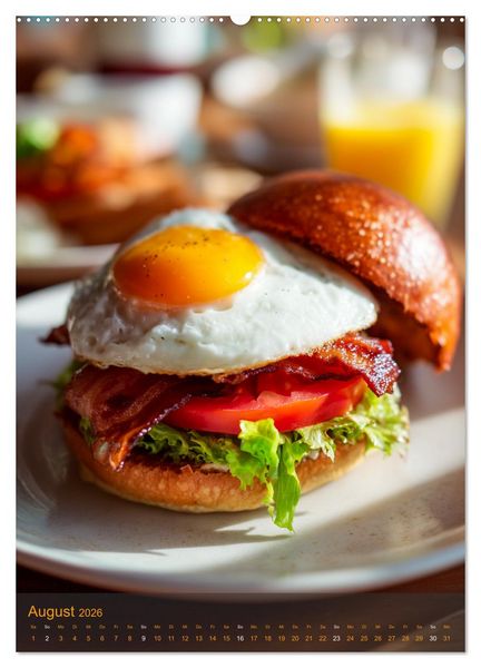 Produktbild: Burger Kalender - Foodporn f&uuml;r echte Burgerfans (hochwertiger Premium Wandkalender 2026 DIN A2 hoch), Kunstdruck in Hochglanz