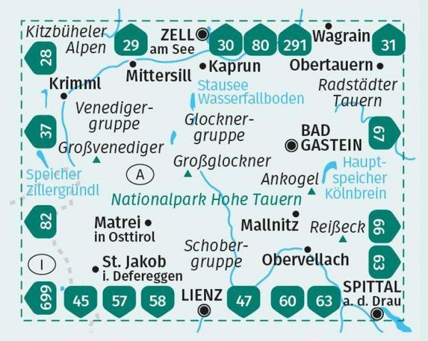 Produktbild: KOMPASS Wanderkarten-Set 50 Nationalpark Hohe Tauern, Gro&szlig;ve