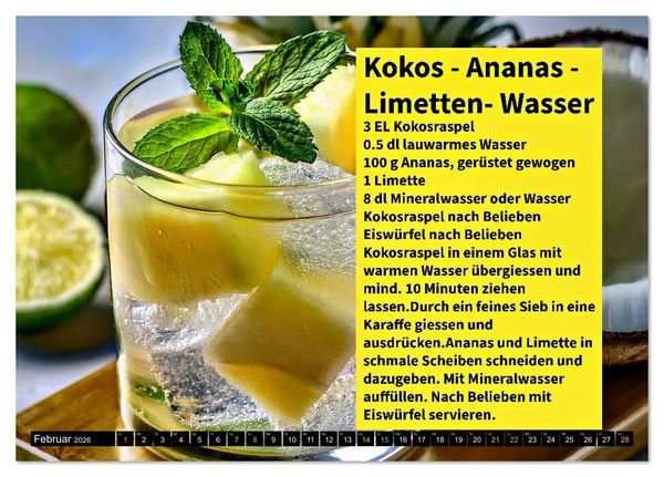 Produktbild: Eiskalt erwischt - Aromawasser (Tischkalender 2026 DIN A5 quer), CALVENDO Monatskalender