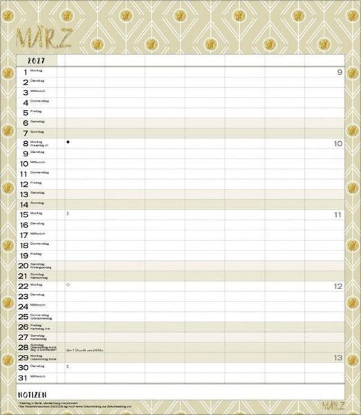 Produktbild: Multiplaner - Time for glamour 2027