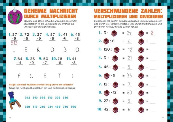 Produktbild: Mathe f&uuml;r Minecrafter - Multiplizieren und Dividieren