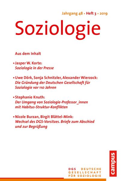 Produktbild: Soziologie 3/2019