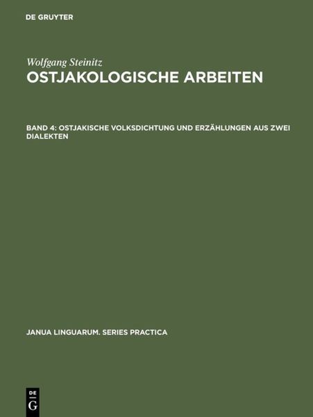 Produktbild: Ostjakische Volksdichtung und Erz&auml;hlungen aus zwei Dialekten