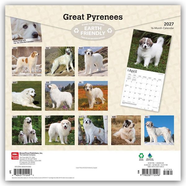 Produktbild: Great Pyrenees &ndash; Pyren&auml;enberghund 2027 &ndash; 16-Monatskalender