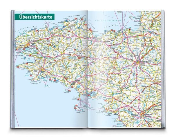 Produktbild: KOMPASS Wanderf&uuml;hrer Bretagne, vom Mont-Saint-Michel bis Saint-Nazaire, 55 Touren mit Extra-Tourenkarte