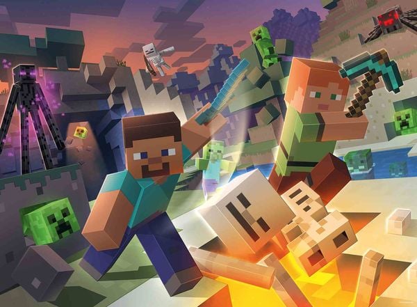 Produktbild: Kinderpuzzle 100 XXL Teile - Monster Minecraft