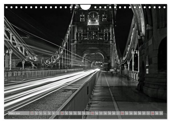 Produktbild: London in Schwarz-Wei&szlig; (Wandkalender 2026 DIN A4 quer), CALVENDO Monatskalender