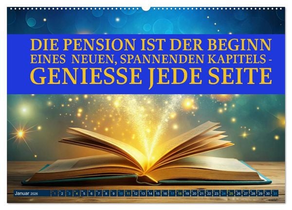 Produktbild: Ruhestand - das Leben neu entdecken (Wandkalender 2026 DIN A2 quer), CALVENDO Monatskalender
