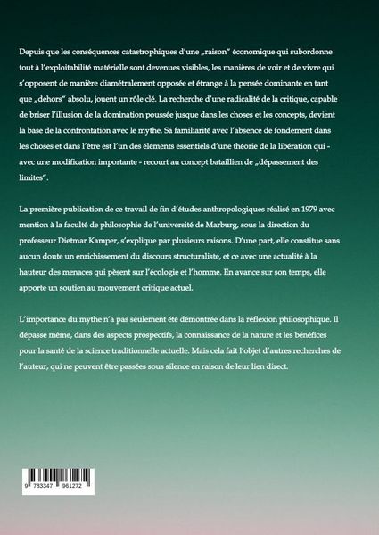 Produktbild: L'importance du mythe pour une nouvelle science de l'homme