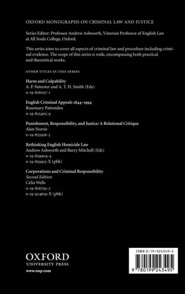 Produktbild: Criminal Law Theory