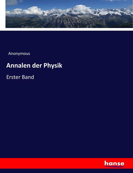 Produktbild: Annalen der Physik