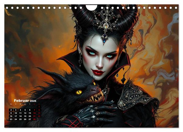 Produktbild: Goth Fantasie (Wandkalender 2026 DIN A4 quer), CALVENDO Monatskalender