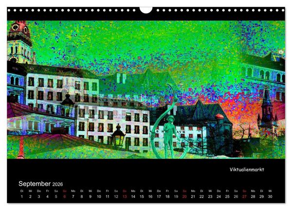 Produktbild: M&uuml;nchen digital (Wandkalender 2026 DIN A3 quer), CALVENDO Monatskalender