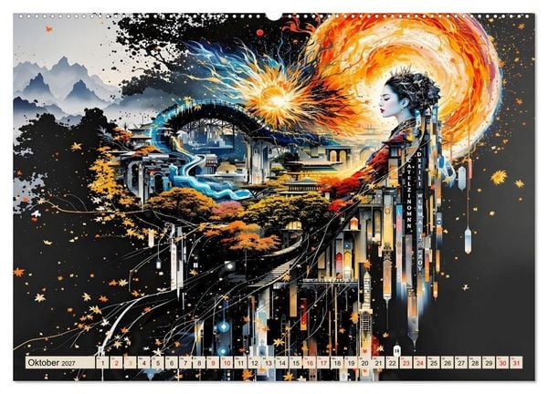 Produktbild: Spiegelst&auml;dte der Seele - Urbanes Labyrinth der Wahrnehmung (hochwertiger Premium Wandkalender 2027 DIN A2 quer), Kunstdruck in Hochglanz