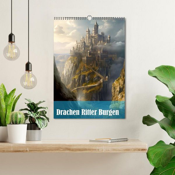Produktbild: Drachen Ritter Burgen (Wandkalender 2026 DIN A3 hoch), CALVENDO Monatskalender