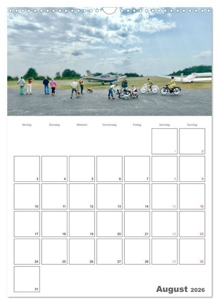 Produktbild: Follow me and have fun - kleine Leute am Flugplatz (Wandkalender 2026 DIN A3 hoch), CALVENDO Monatskalender