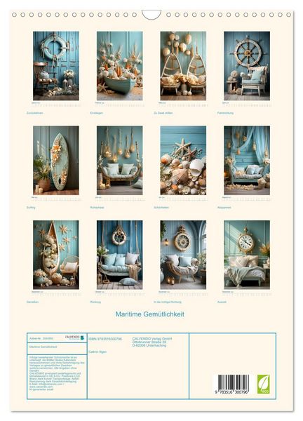 Produktbild: Maritime Gem&uuml;tlichkeit (Wandkalender 2026 DIN A3 hoch), CALVENDO Monatskalender