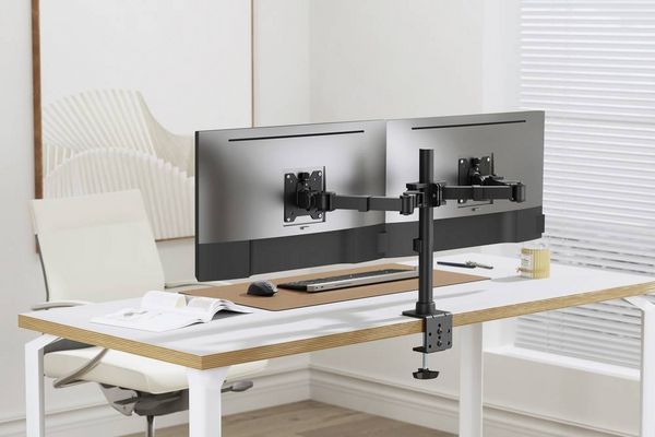 Produktbild: SpeaKa Professional SP-MM-221 Monitor-Tischhalterung 2 Display(s) 43,2cm (17\") - 88,9cm (35\") Schwarz H&ouml;henverstellbar, Neigbar