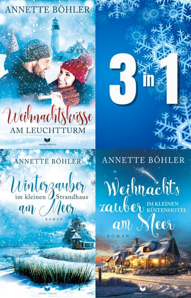 Produktbild: Herzklopfen-am-Meer-Sammelband: Weihnachtsk&uuml;sse am Leuchtturm, Winterzauber im kleinen Strandhaus am Meer, Weihnachtszauber im kleinen K&uuml;stenhotel am