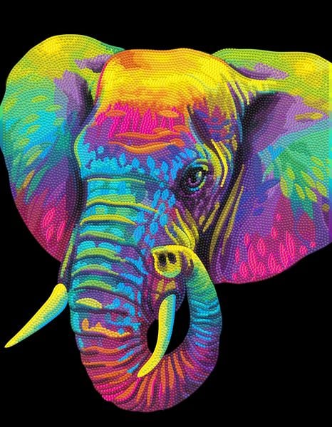 Produktbild: DIAMOND DOTZ - Diamond Painting Neon Elefant