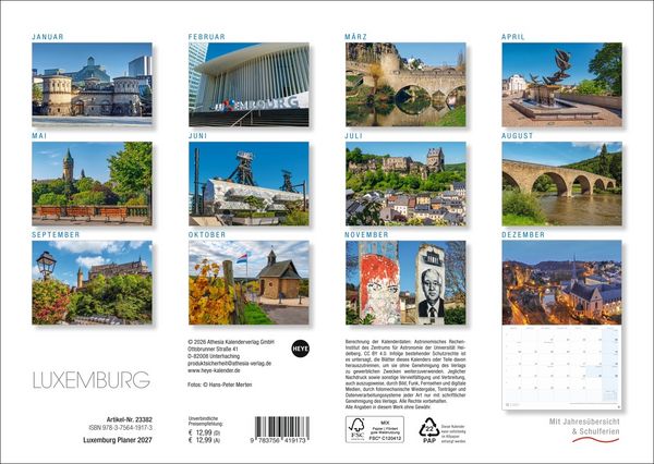 Produktbild: Luxemburg Planer 2027