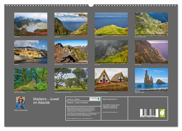 Produktbild: Madeira - Juwel im Atlantik (hochwertiger Premium Wandkalender 2026 DIN A2 quer), Kunstdruck in Hochglanz