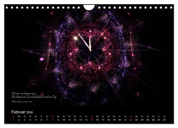 Produktbild: Zeit 2026 - Grafiken und Zitate (Wandkalender 2026 DIN A4 quer), CALVENDO Monatskalender