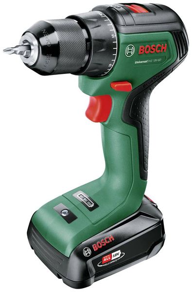 Bosch Home and Garden UniversalDrill 18V-60 06039D7001 Akku-Schrauber, Akku-Bohrschrauber 18 V 2.0 Ah Li-Ion inkl. Akku,