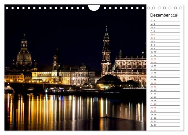 Produktbild: Eine Nacht in Dresden (Wandkalender 2026 DIN A4 quer), CALVENDO Monatskalender