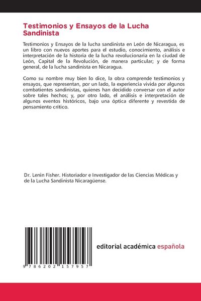 Produktbild: Testimonios y Ensayos de la Lucha Sandinista