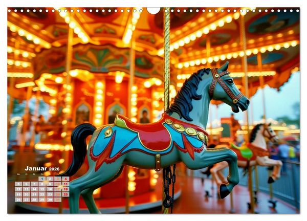 Produktbild: Riesenr&auml;der und Kirmes (Wandkalender 2026 DIN A3 quer), CALVENDO Monatskalender