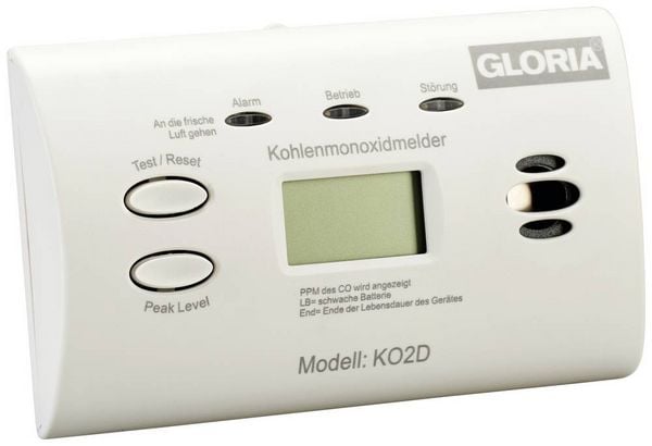 Produktbild: Gloria KO2D Kohlenmonoxid-Melder batteriebetrieben detektiert Kohlenmonoxid
