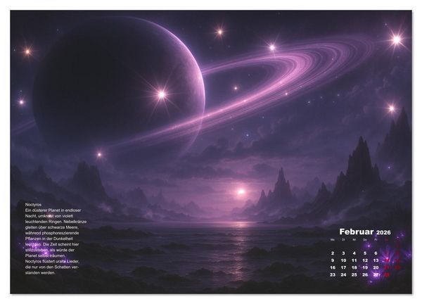 Produktbild: Phantastische Planeten (Wandkalender 2026 DIN A2 quer), CALVENDO Monatskalender