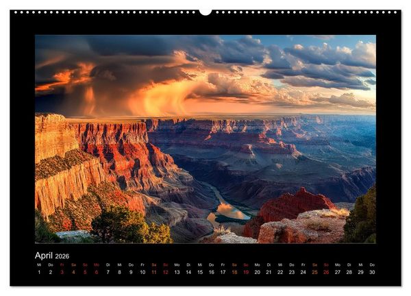 Produktbild: Nationalparks der USA - wilde Sch&ouml;nheiten (hochwertiger Premium Wandkalender 2026 DIN A2 quer), Kunstdruck in Hochglanz