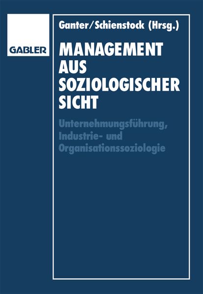 Produktbild: Management aus soziologischer Sicht