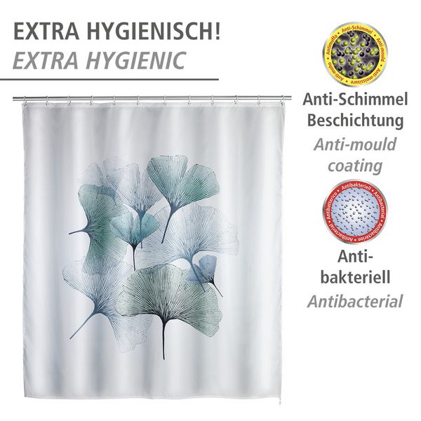 Produktbild: Anti-Schimmel Duschvorhang Mod. Ginkgo, antibakteriell beschichtet