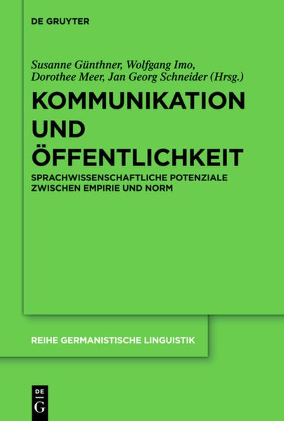 Produktbild: Kommunikation und &Ouml;ffentlichkeit